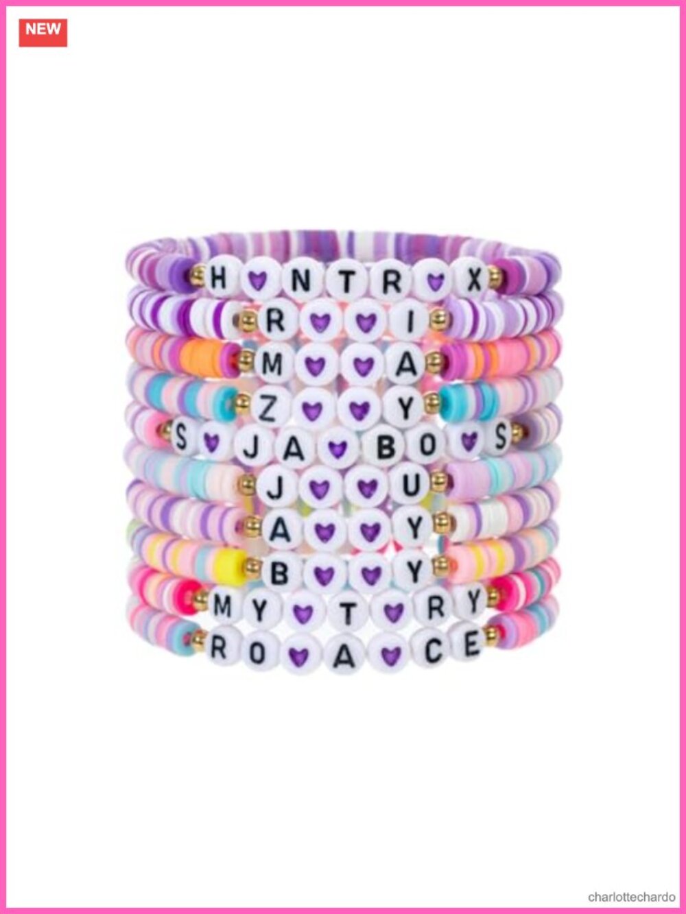 Handmade 10pc Korean Pop Demon Bracelets Set Wristband Party Merch